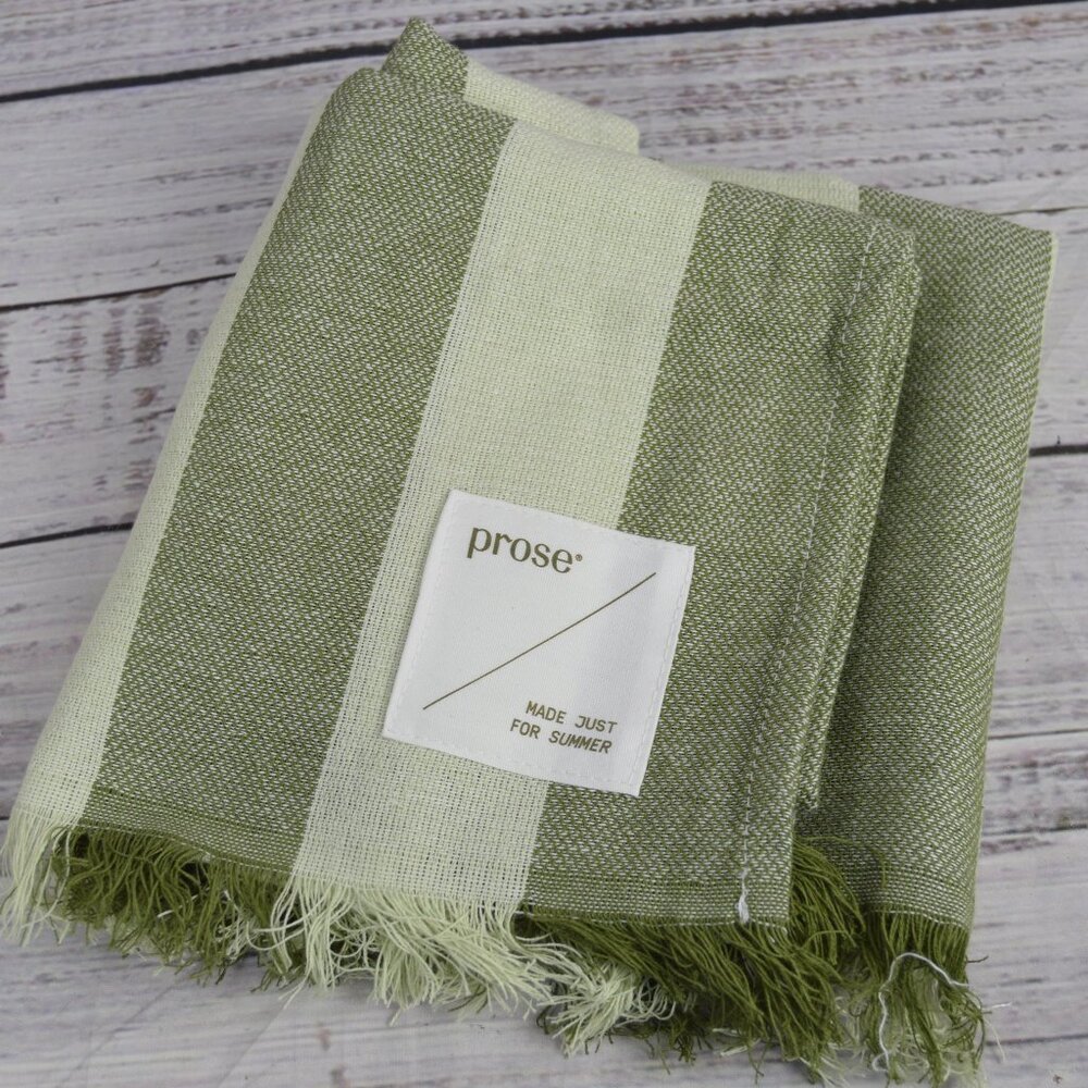 Prose Made For Summer Limited Edition 52x28 Cabana Beach Towel 100% Cotton NWOT